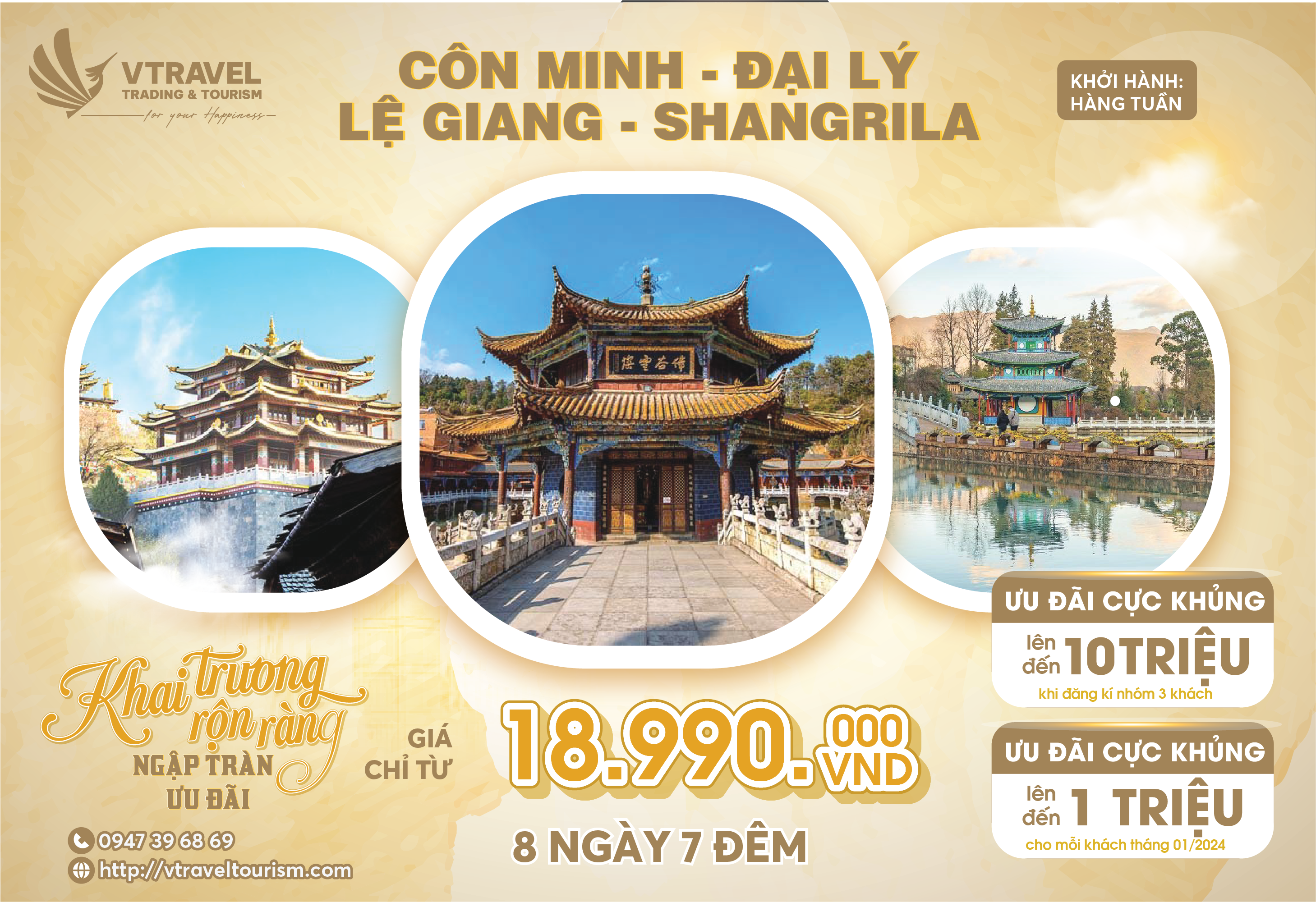 CÔN MINH - ĐẠI LÝ - LỆ GIANG - SHANGRILA